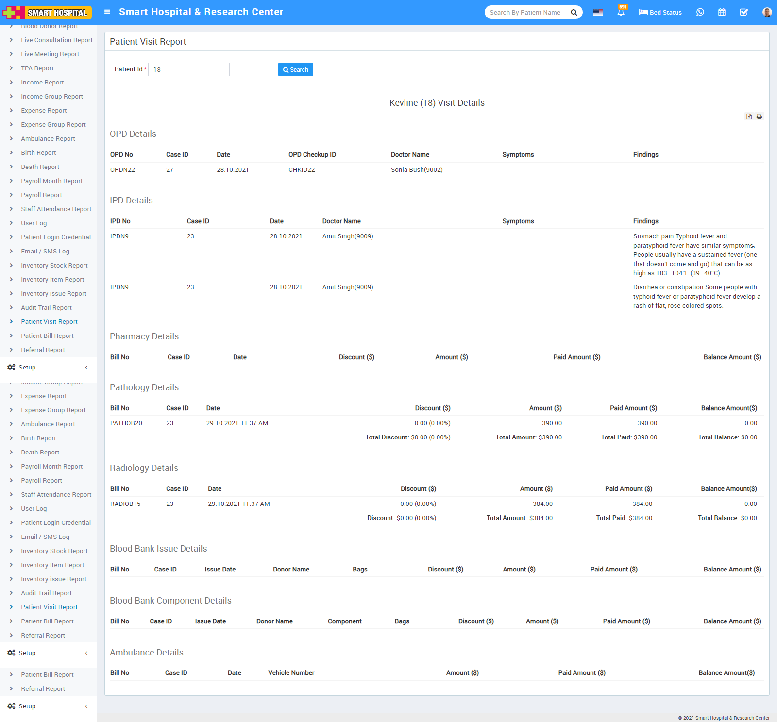 patient visit report image