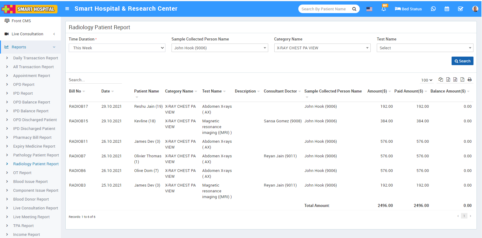radiology patient reports